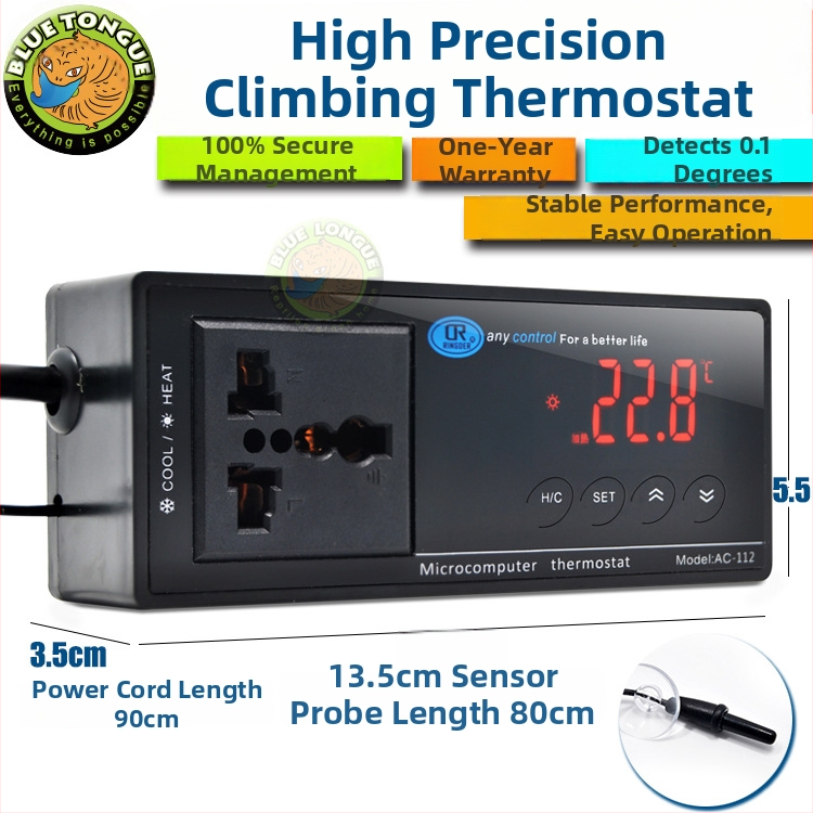 Ξύλινο terrarium για ερπετά με κεραμική λάμπα и ηλεκτρονικό θερμοστάτη για έλεγχο θερμοκρασίας