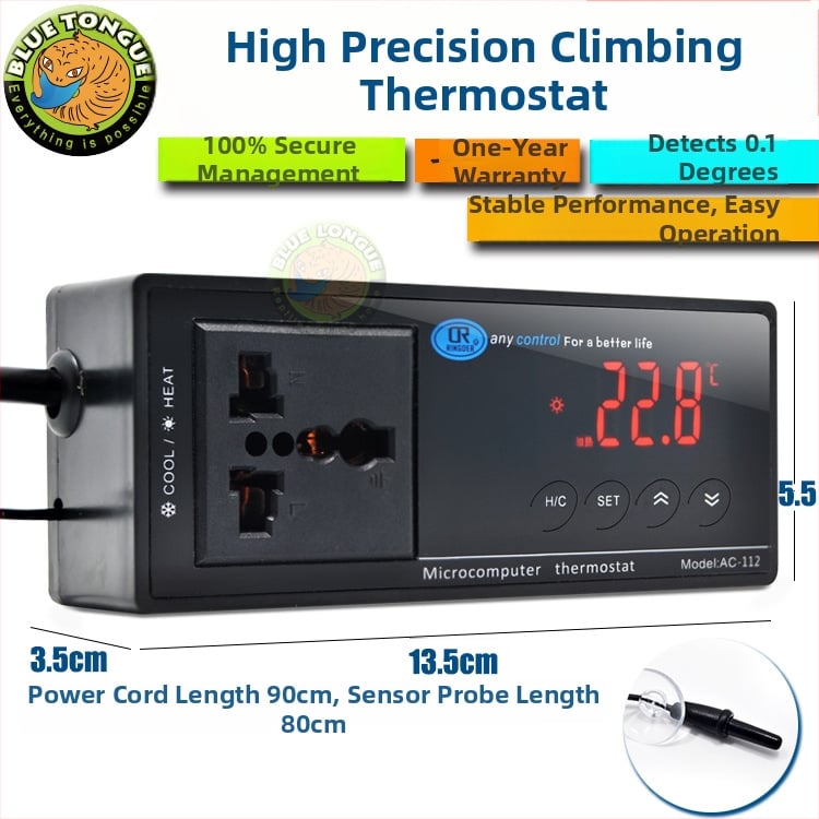 Ξύλινο terrarium για ερπετά με κεραμική λάμπα и ηλεκτρονικό θερμοστάτη για έλεγχο θερμοκρασίας