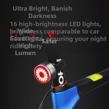 Задна светлина за велосипед с USB-C зареждане, винтов монтаж, режим за нощно каране