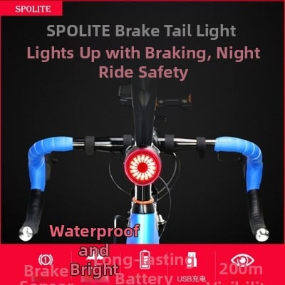 Zadné svetlo na bicykel s nabíjaním USB-C, skrutkové uchytenie, nočná jazda