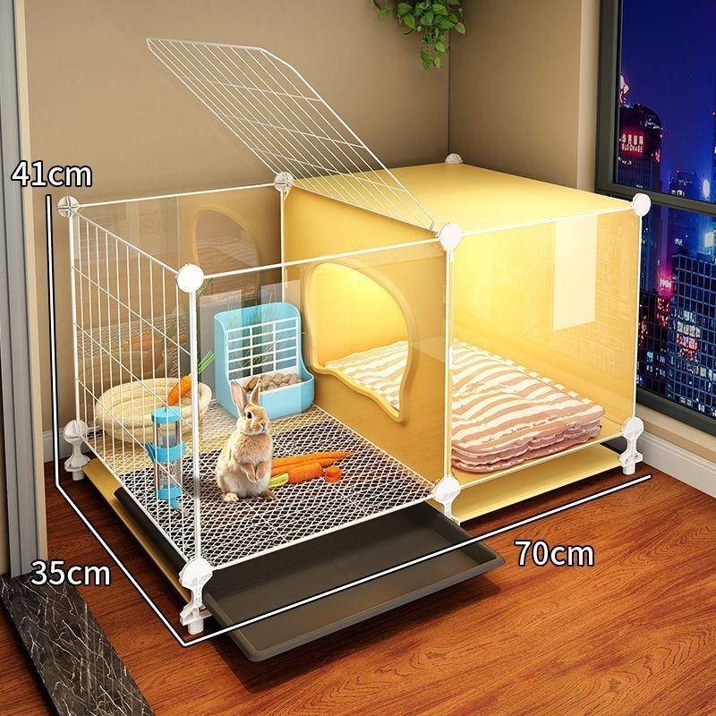 Пластмасова клетка за зайци с тоалетна, cwlong-262, внесена, вътрешна употреба, гнездо за домашни любимци