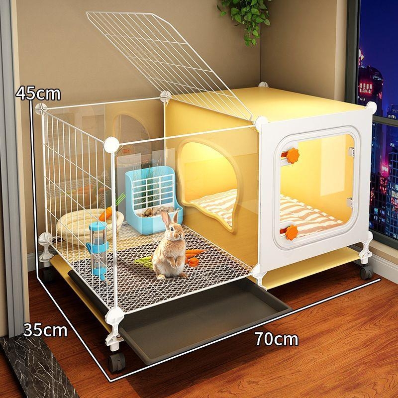 Пластмасова клетка за зайци с тоалетна, cwlong-262, внесена, вътрешна употреба, гнездо за домашни любимци