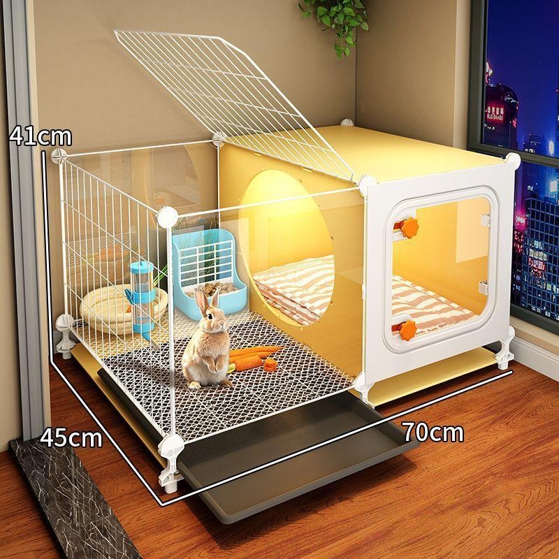 Пластмасова клетка за зайци с тоалетна, cwlong-262, внесена, вътрешна употреба, гнездо за домашни любимци