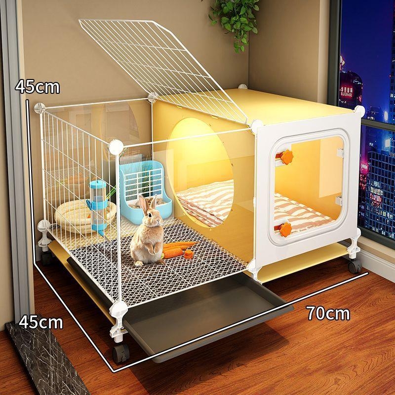 Пластмасова клетка за зайци с тоалетна, cwlong-262, внесена, вътрешна употреба, гнездо за домашни любимци
