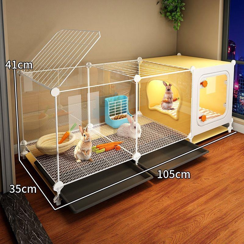 Пластмасова клетка за зайци с тоалетна, cwlong-262, внесена, вътрешна употреба, гнездо за домашни любимци