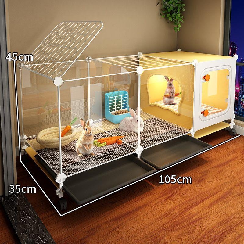 Пластмасова клетка за зайци с тоалетна, cwlong-262, внесена, вътрешна употреба, гнездо за домашни любимци