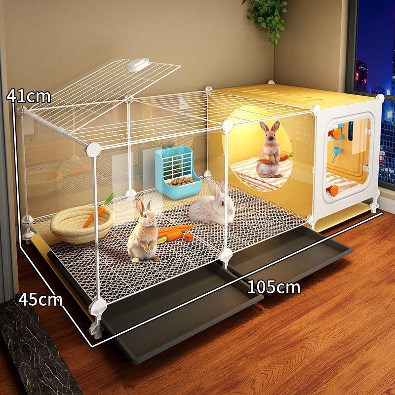 Пластмасова клетка за зайци с тоалетна, cwlong-262, внесена, вътрешна употреба, гнездо за домашни любимци
