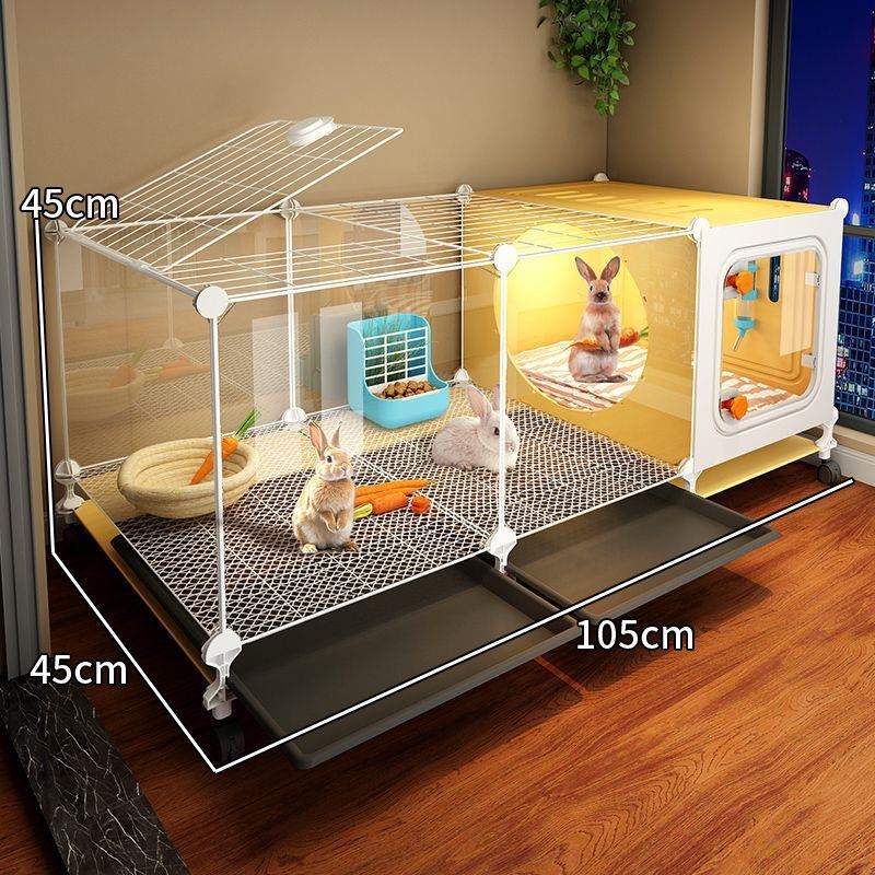 Пластмасова клетка за зайци с тоалетна, cwlong-262, внесена, вътрешна употреба, гнездо за домашни любимци