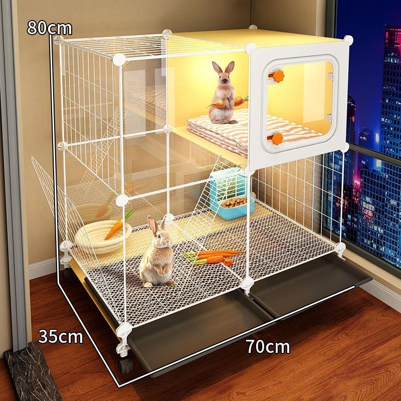 Пластмасова клетка за зайци с тоалетна, cwlong-262, внесена, вътрешна употреба, гнездо за домашни любимци