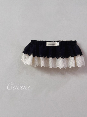 Dječja pamukova mini suknja s vezenjem i čipkom, korejski stil, naborana tekstura, za uzrast 1–3 godine