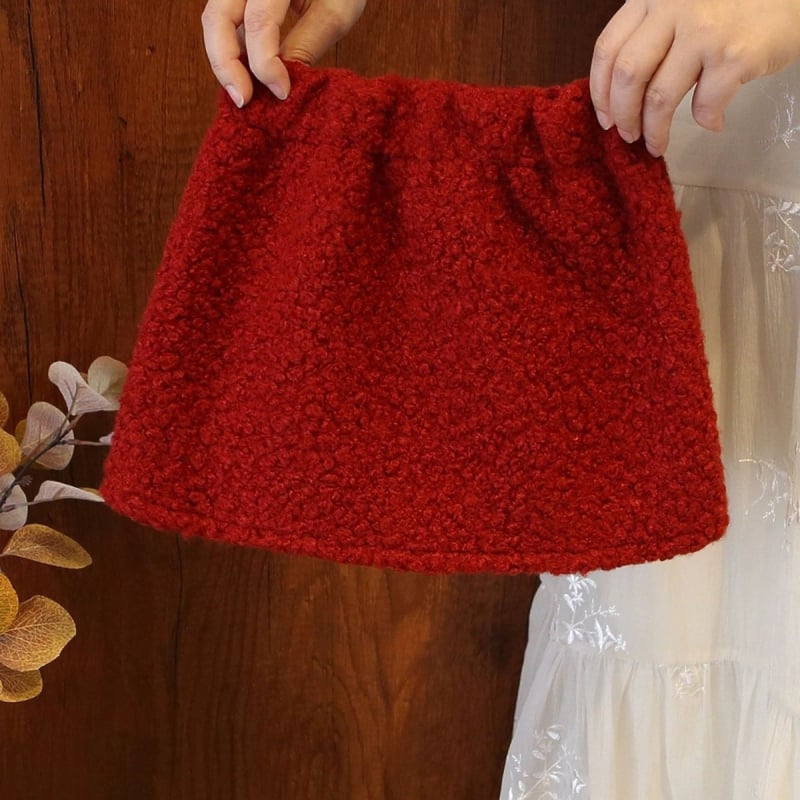 Fustă pentru fetițe în croială A, stil coreean, poliester periat, 50–70% poliester, pentru copii 3–8 ani, Iarna 2025