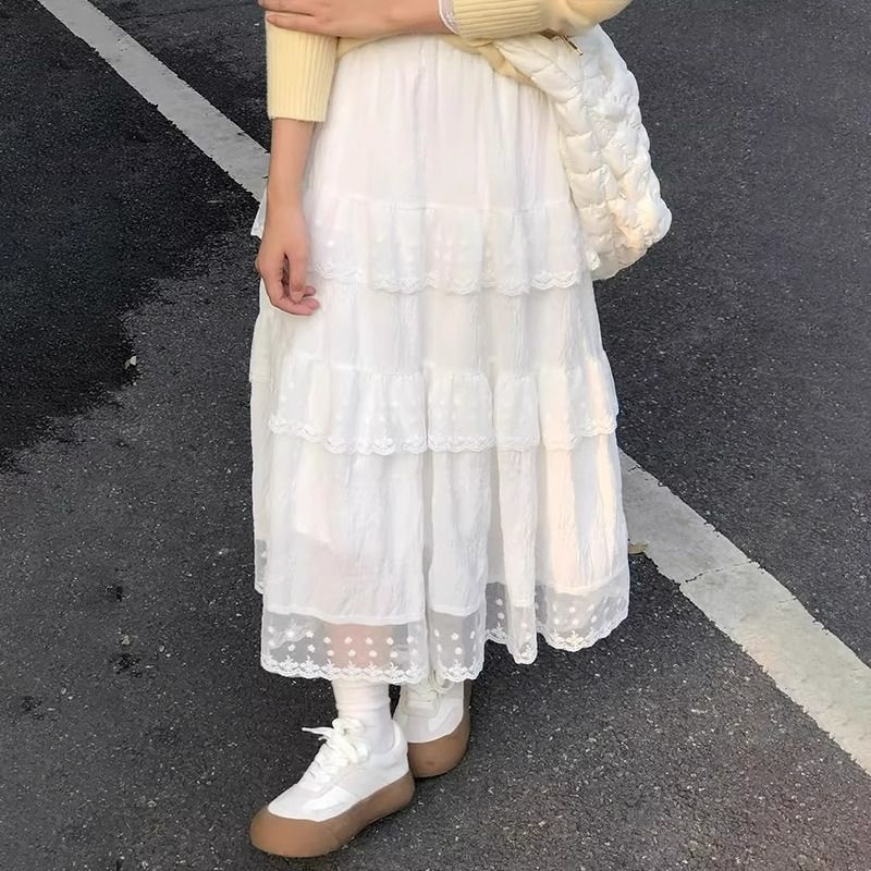 Детска пола за момичета, А-линия, лято 2025, за момичета над 8 години (над 140 см), 100% основна тъкан