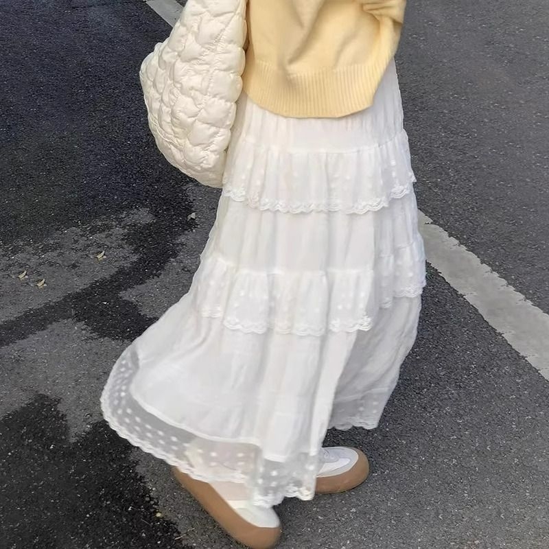 Детска пола за момичета, А-линия, лято 2025, за момичета над 8 години (над 140 см), 100% основна тъкан