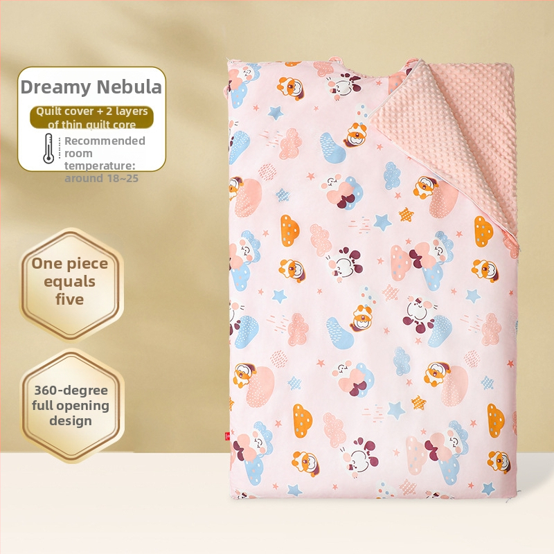 Βρεφικός υπνόσακος με αποσπώμενο κουβερτάκι κατά των κλωτσίσεων, ύφασμα 100% βαμβάκι, τεσσάρων εποχών σχεδιασμός