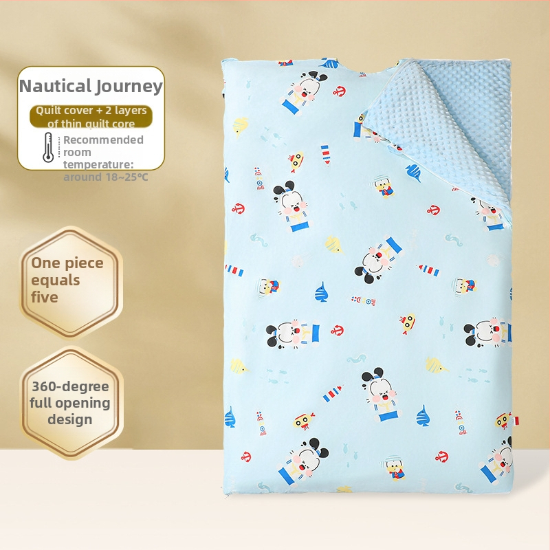 Βρεφικός υπνόσακος με αποσπώμενο κουβερτάκι κατά των κλωτσίσεων, ύφασμα 100% βαμβάκι, τεσσάρων εποχών σχεδιασμός