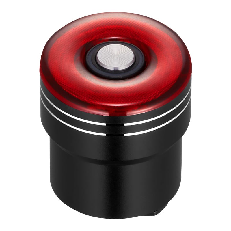 Silver велосипедна задна светлина с Type-C зареждане и интелигентен сензор за спиране за планински и градски велосипеди.