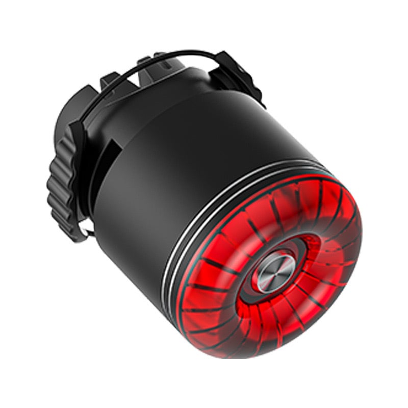 Silver велосипедна задна светлина с Type-C зареждане и интелигентен сензор за спиране за планински и градски велосипеди.