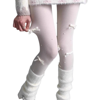 Dresuri din bumbac cu model fundă, modelare și anti-fricțiune, grosime medie, pentru femei 18-40 ani, iarnă primăvară toamnă