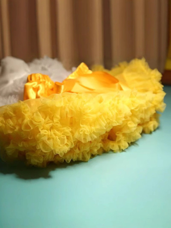 Детска tutu пола, А-линия, корейски стил, органза и памук 98%, за деца 1–3 г