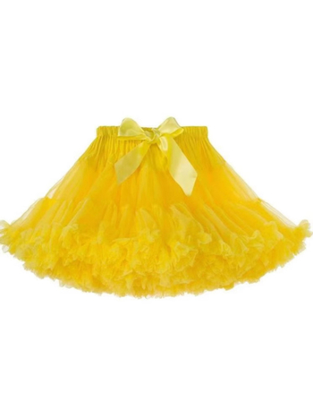 Детска tutu пола, А-линия, корейски стил, органза и памук 98%, за деца 1–3 г