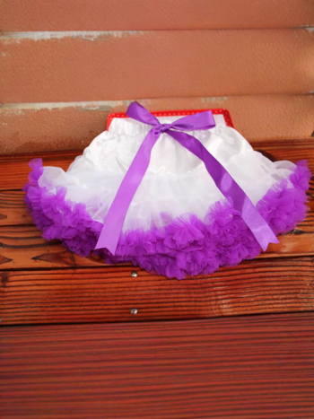 Детска tutu пола, А-линия, корейски стил, органза и памук 98%, за деца 1–3 г