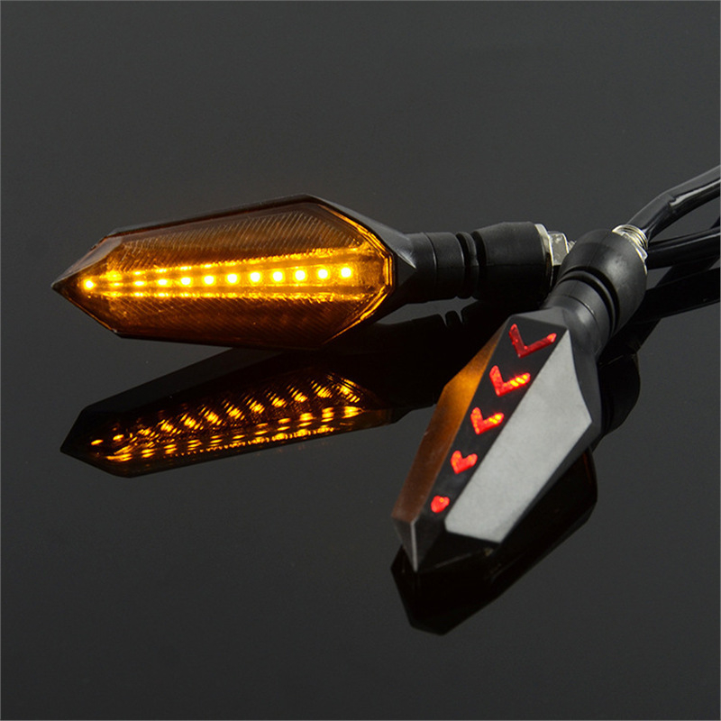 Motorkerékpár LED irányjelző fény, ABS, Diamond Turn Signal Light modell, 12V, 1.5W