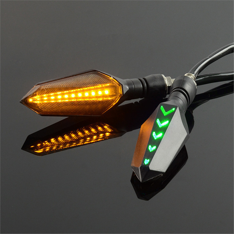 Motorkerékpár LED irányjelző fény, ABS, Diamond Turn Signal Light modell, 12V, 1.5W