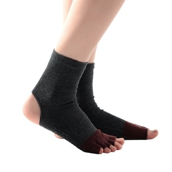 MEIKAN Ženske open-toe joga čarape, protuklizne, petoprstne, za pilates i fitness ples, 90–95% pamuk, pletene jednim iglom, 144 igle