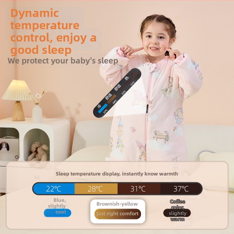 Θερμαινόμενος υπνόσακος για μωρά και παιδιά με anti-kick quilt — φθινόπωρο/χειμώνας, 100% βαμβάκι, βάρος 1.1–1.5 kg, μάρκα Class Baby