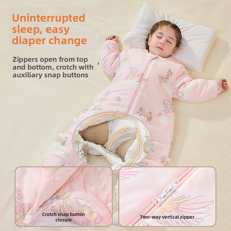 Θερμαινόμενος υπνόσακος για μωρά και παιδιά με anti-kick quilt — φθινόπωρο/χειμώνας, 100% βαμβάκι, βάρος 1.1–1.5 kg, μάρκα Class Baby