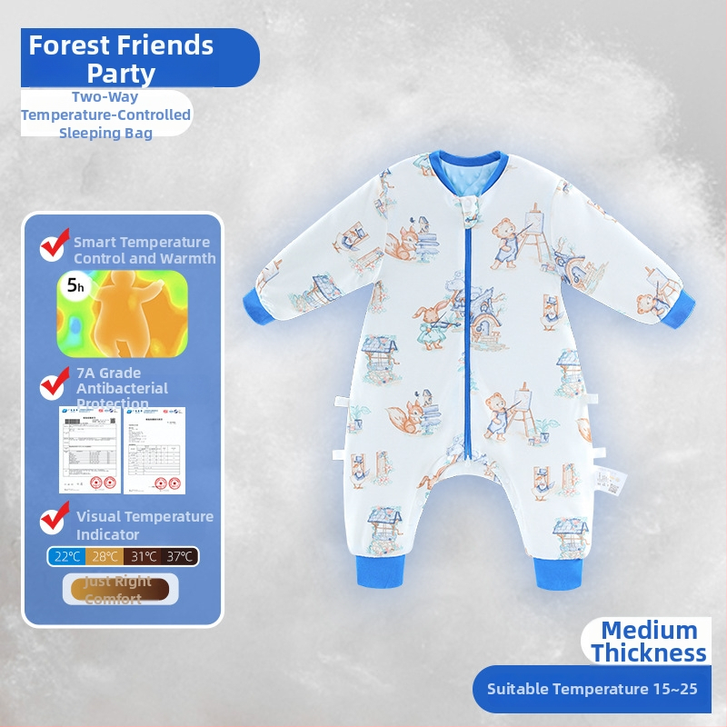 Θερμαινόμενος υπνόσακος για μωρά και παιδιά με anti-kick quilt — φθινόπωρο/χειμώνας, 100% βαμβάκι, βάρος 1.1–1.5 kg, μάρκα Class Baby