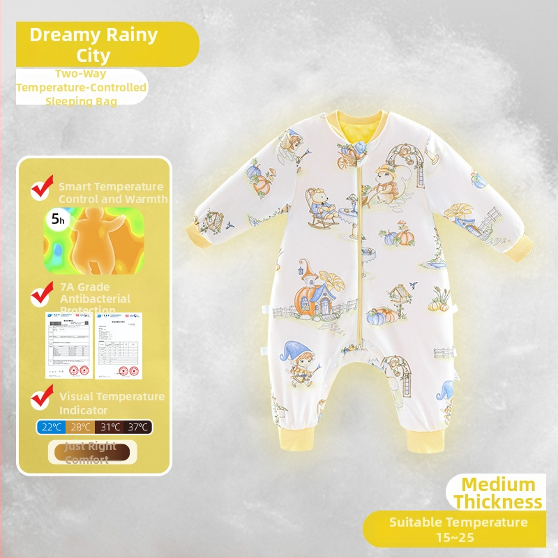 Θερμαινόμενος υπνόσακος για μωρά και παιδιά με anti-kick quilt — φθινόπωρο/χειμώνας, 100% βαμβάκι, βάρος 1.1–1.5 kg, μάρκα Class Baby