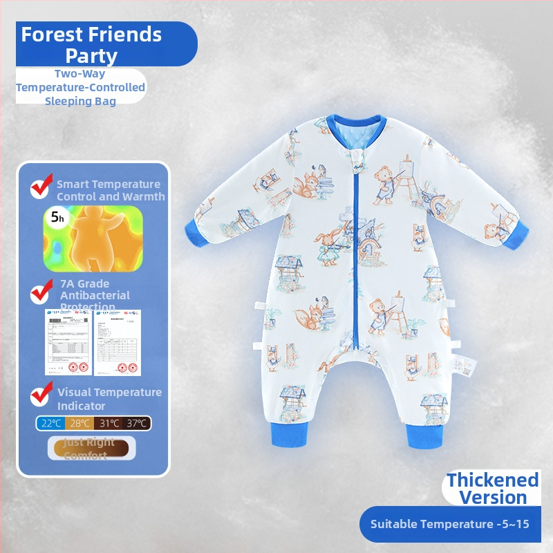 Θερμαινόμενος υπνόσακος για μωρά και παιδιά με anti-kick quilt — φθινόπωρο/χειμώνας, 100% βαμβάκι, βάρος 1.1–1.5 kg, μάρκα Class Baby