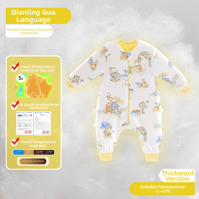 Θερμαινόμενος υπνόσακος για μωρά και παιδιά με anti-kick quilt — φθινόπωρο/χειμώνας, 100% βαμβάκι, βάρος 1.1–1.5 kg, μάρκα Class Baby