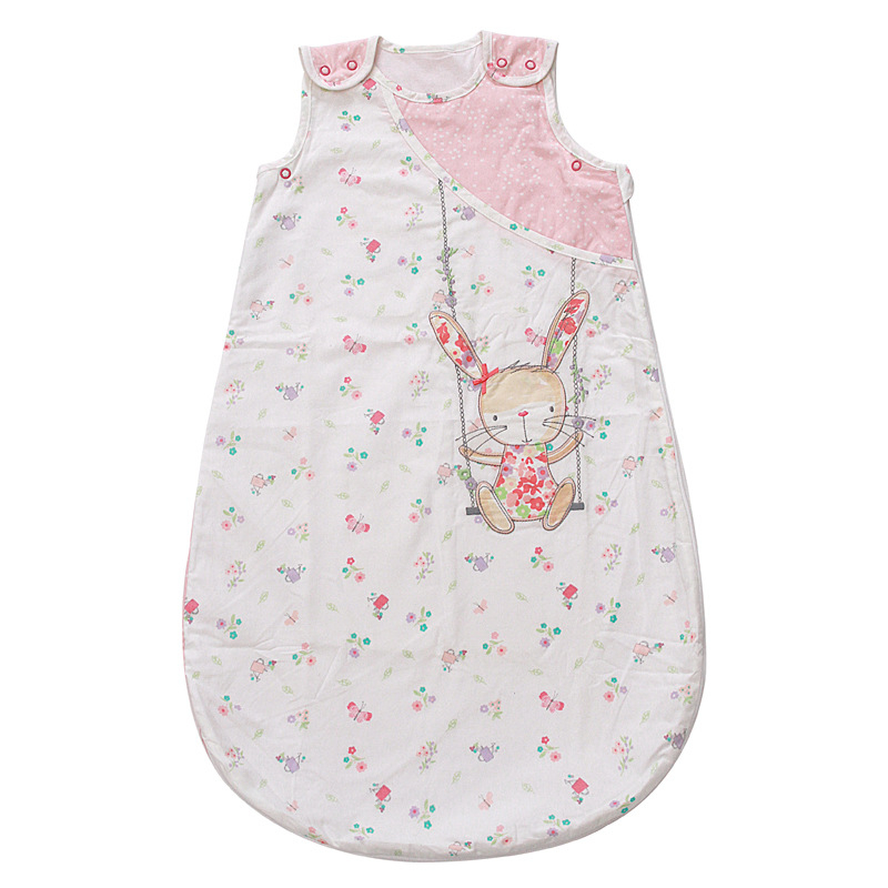 Sac de dormit pentru bebeluși, stil vestă, dublu strat, subțire, 95% bumbac material și căptușeală, absorbant de umiditate, pentru nou-născuți 0–1 ani, vară