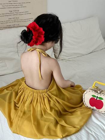 Koreai stílusú gyerek nyári ruha, pamutból, hercegnő fazon, 90% pamut, 3–8 éveseknek