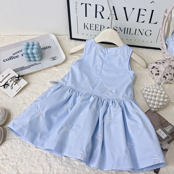 Fustă pentru copii cu bretele, stil coreean, bumbac, croială A, vară 2025