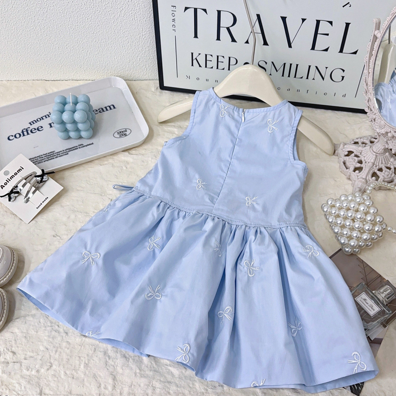 Fustă pentru copii cu bretele, stil coreean, bumbac, croială A, vară 2025