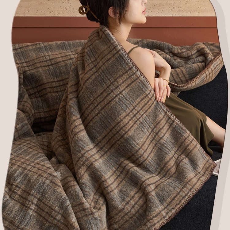 Téli gyapjú kasmír pléd, 2000 g, 2-3% zsugorodás, japán stílus