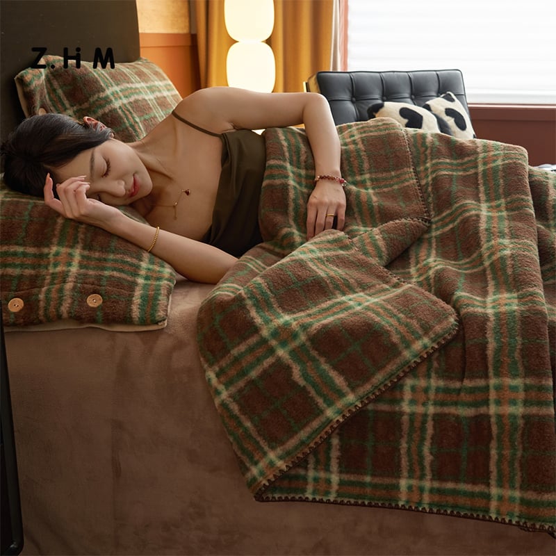 Téli gyapjú kasmír pléd, 2000 g, 2-3% zsugorodás, japán stílus