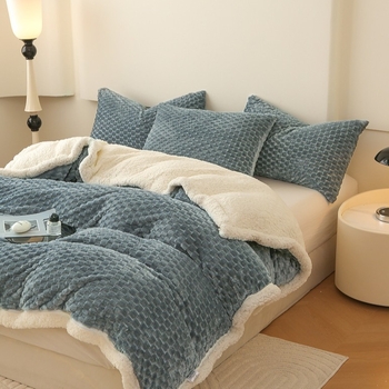 Deka od poliesterskih vlakana, debela zimaska flanel koral fleece, preko 5000 g, jesen-zima, moderni minimalistički stil