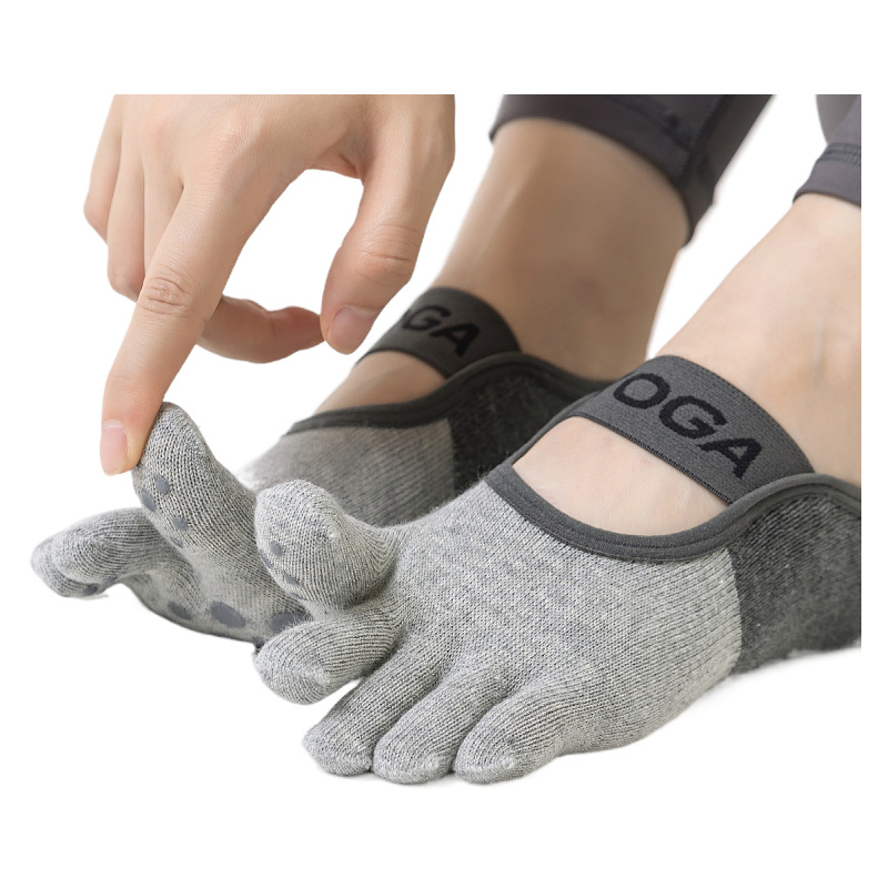 Joga čarape s pet prstiju, protuklizne, upijaju znoj, kontrola mirisa, protiv trenja, pamuk 80–90%