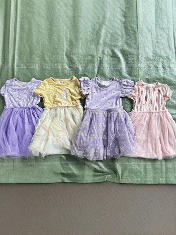 Pamutból készült lányoknak való ruha pliszézett szoknyával, 1–3 éveseknek, Guangdong eredetű