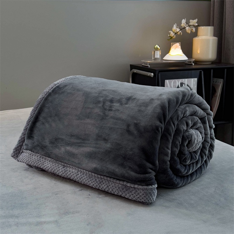 Poliester Coral Fleece deka – Debela za uredsku dremku i prekrivanje kauča, 500–800 g, za sve godišnje doba, moderni minimalistički stil, prilagodljivo