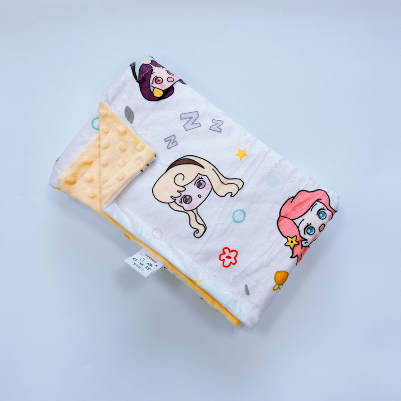 Beanie κουβέρτα με οπή προσώπου, βρεφική κουβέρτα για ύπνο, σχέδιο κινουμένων σχεδίων, κρυστάλλινο βελούρο, 300–500 g, κατάλληλο για όλο τον χρόνο