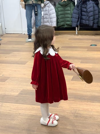 Детска рокля в корейски стил, принцес кройка, 100% памук, за момичета 3–8 г., есен 2023