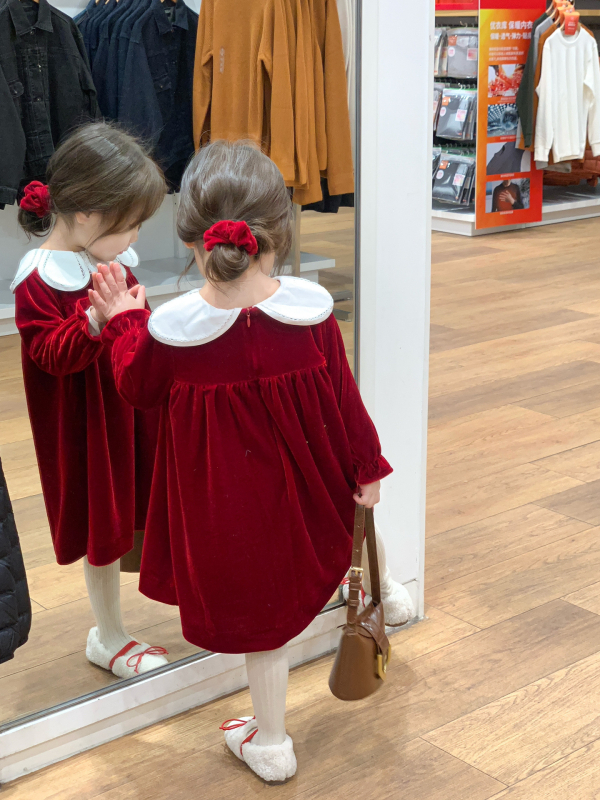 Детска рокля в корейски стил, принцес кройка, 100% памук, за момичета 3–8 г., есен 2023