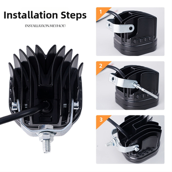 LED προβολέας μοτοσικλέτας με σχέδιο τετράφυλλου τριφυλλιού, 18W, 12-80V, IP7, ζωή 50.000 ωρών