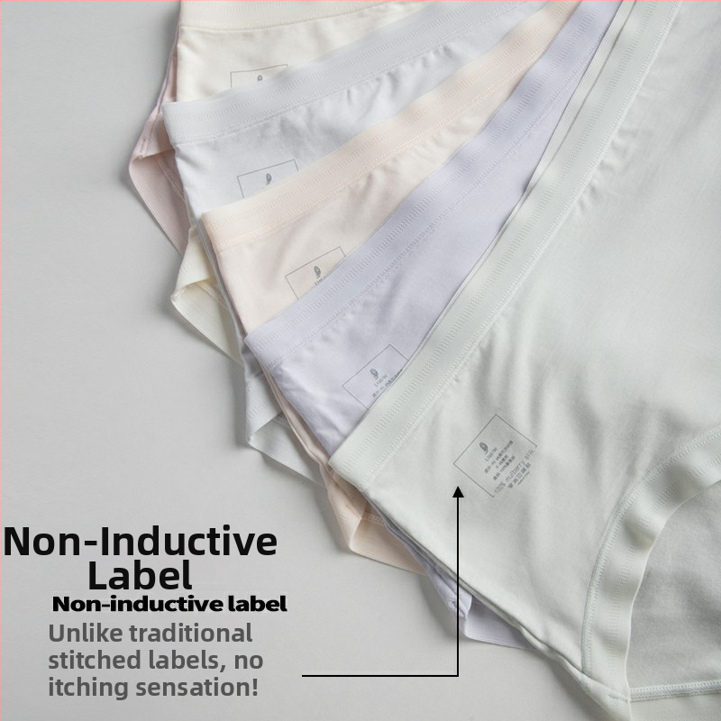 Chiloți femei fără cusături antibacteriali din Modal, căptușeală Mulberry Silk, talie medie, 80-Count, pentru toate sezoanele