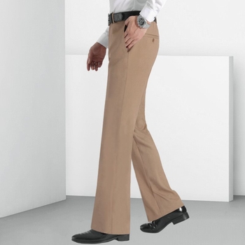 Ανδρικοί παντελόνες από λινό, ίσιο κόψιμο, επιχειρηματικό στυλ, χωρίς σιδέρωμα, διακοσμητικές ραφές quilt